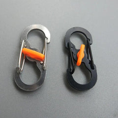 3pcs S Type Carabiner With Lock Mini Hook Keychain