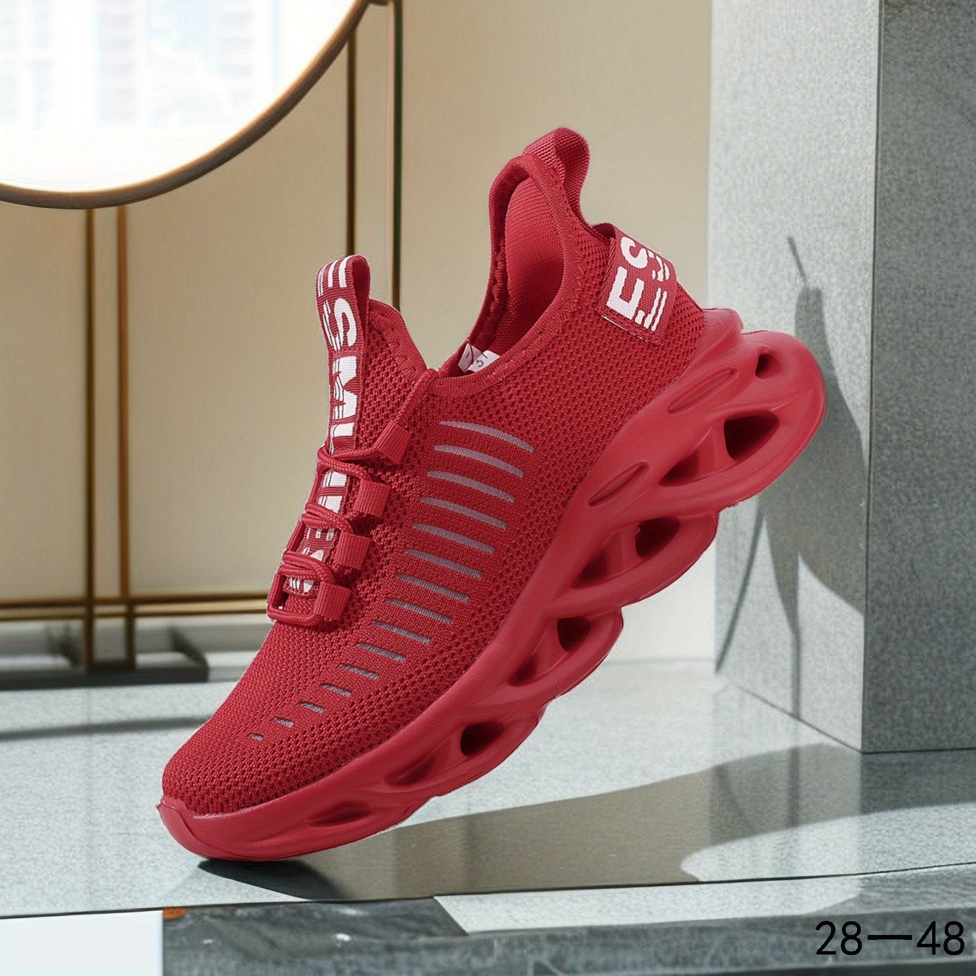 Solid Letter Graphic Running Shoes for Women