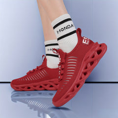 Solid Letter Graphic Running Shoes for Women