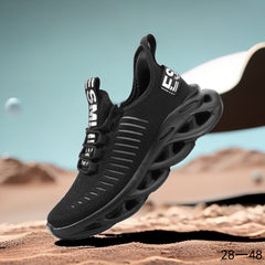 Solid Letter Graphic Running Shoes for Women