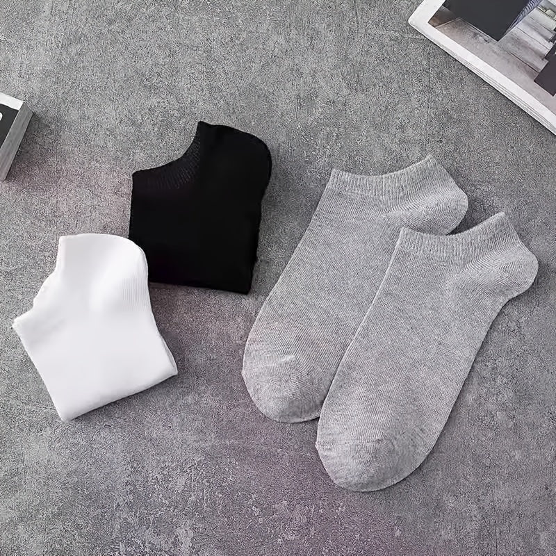 5 Pairs Low Cut Ankle Solid Socks Women's Stockings