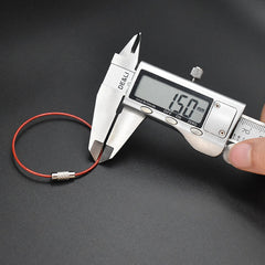 5pcs Stainless Steel Wire Keychains for Outdoor Hiking