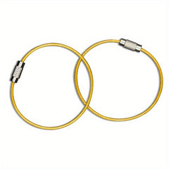 5pcs Stainless Steel Wire Keychains for Outdoor Hiking