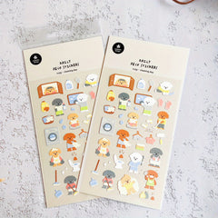 1pc Dog Cleaning Stickers Scrapbook Journal Stationery Art Supply