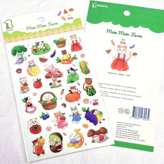 Cats Animals Fruits PVC Stickers Scrapbook Journal Diary Stationery Decor Gift