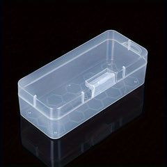 Transparent Plastic Storage Box for Stationery and Jewelry