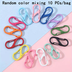 10pcs Alloy & Iron Double S Buckle Random Colors Earrings Bracelets Necklaces