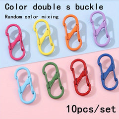 10pcs Alloy & Iron Double S Buckle Random Colors Earrings Bracelets Necklaces