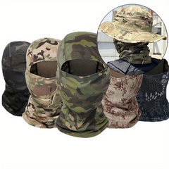 Camouflage Balaclava Cap & Mask Set Outdoor Sports UV Protection