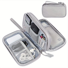 Portable Double-Layer Cable Organizer Bag
