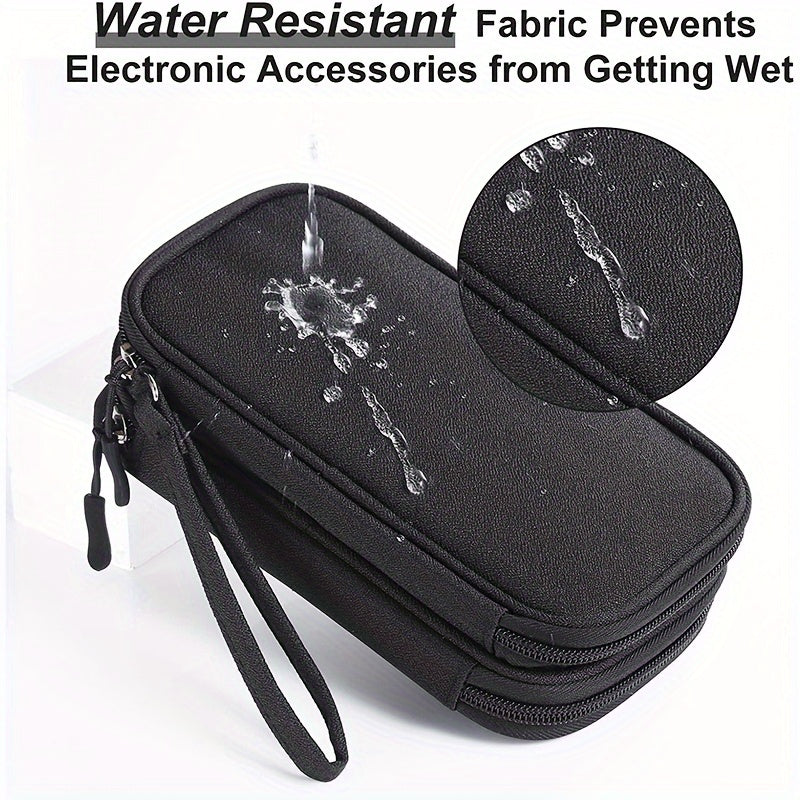 Portable Double-Layer Cable Organizer Bag
