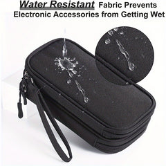 Portable Double-Layer Cable Organizer Bag