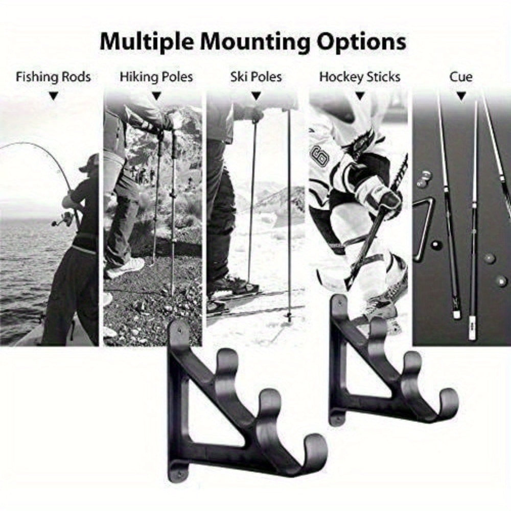 Waterproof Fishing Rod Holder Wall Hanger Rack - Holds 3 Rods