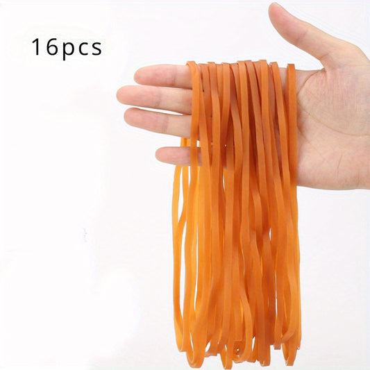 16pcs Elastic Rubber Straps w/ Extra Large Bands for Notebook Office Outdoor Equ