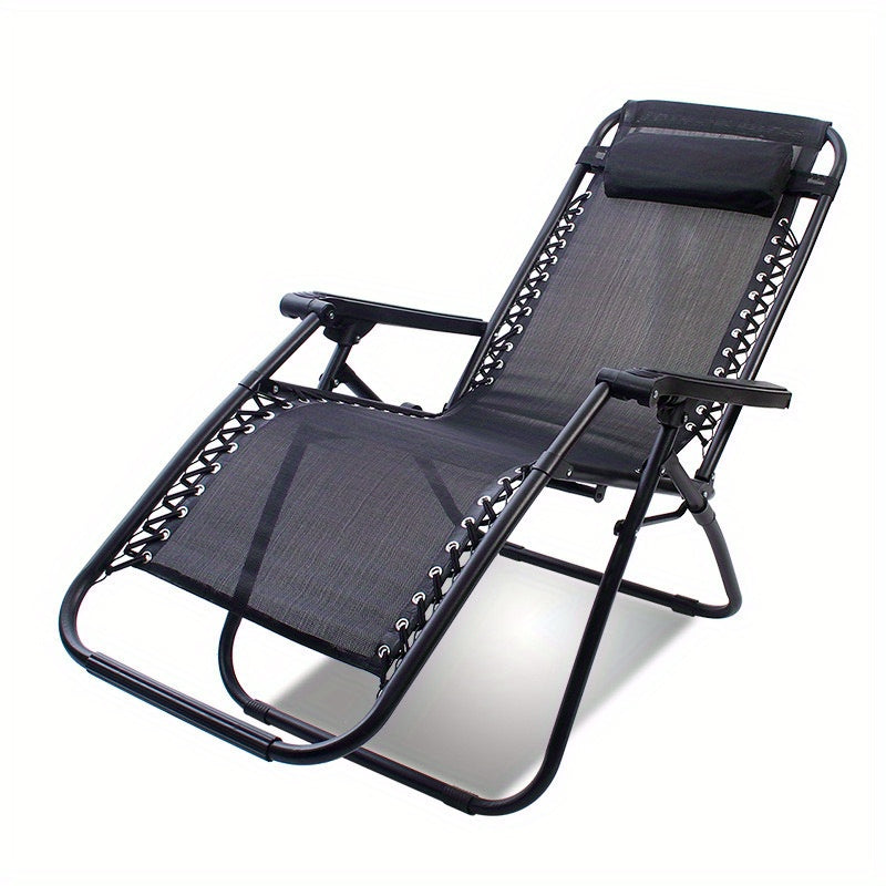 Folding Lounge Chair for Outdoor Camping Beach Office Lunch Break