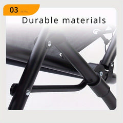 Folding Lounge Chair for Outdoor Camping Beach Office Lunch Break