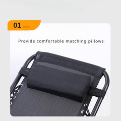 Folding Lounge Chair for Outdoor Camping Beach Office Lunch Break
