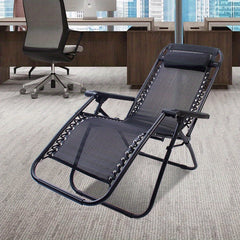 Folding Lounge Chair for Outdoor Camping Beach Office Lunch Break