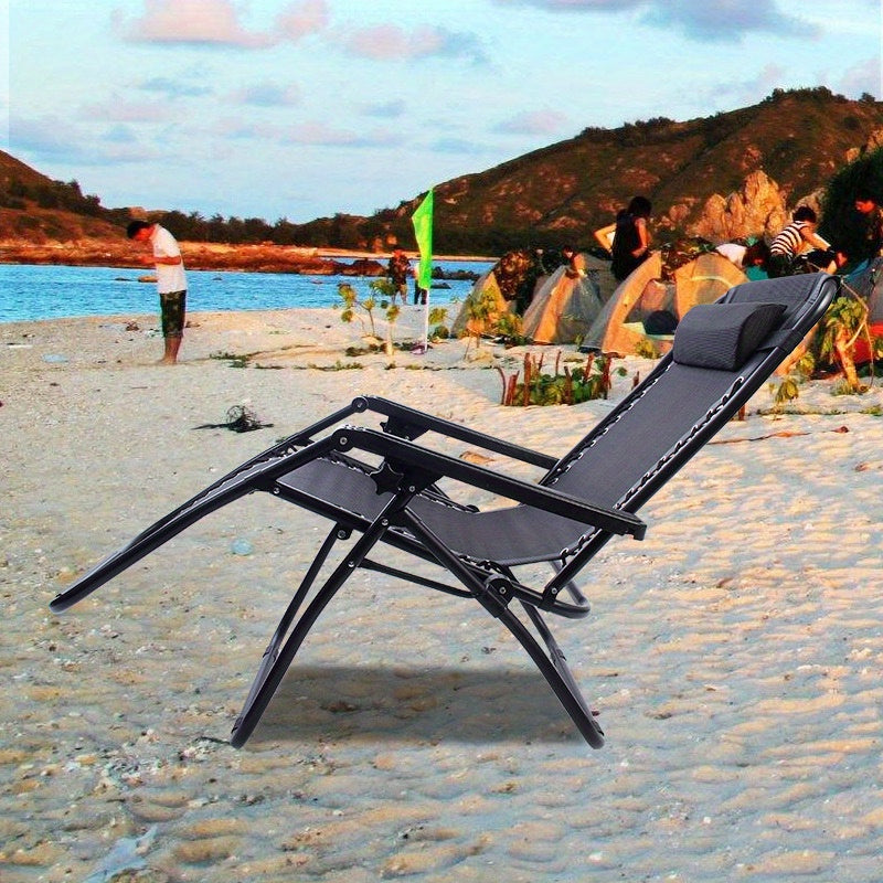 Folding Lounge Chair for Outdoor Camping Beach Office Lunch Break