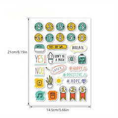 240pcs Planner Stickers Hand painted Element Doodle Scrapbook Sticker