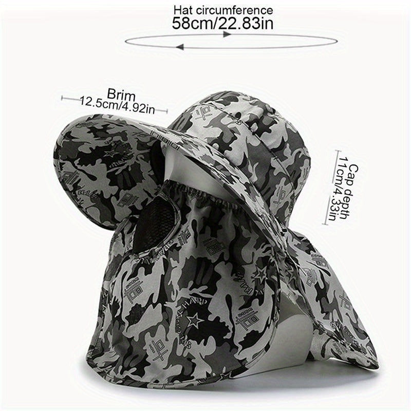 Men's Summer Sun Hat Outdoor Fishing Hat Tea Picking Hat