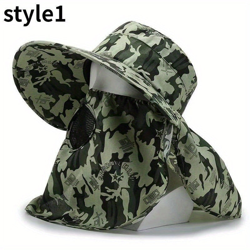 Men's Summer Sun Hat Outdoor Fishing Hat Tea Picking Hat