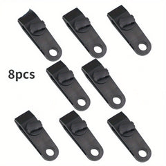 8PCS Outdoor Camping Tent Clips Reinforced Nylon Buckle Wind Rope Fixing Clip