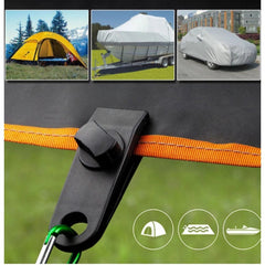 8PCS Outdoor Camping Tent Clips Reinforced Nylon Buckle Wind Rope Fixing Clip