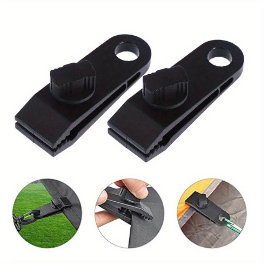 8PCS Outdoor Camping Tent Clips Reinforced Nylon Buckle Wind Rope Fixing Clip