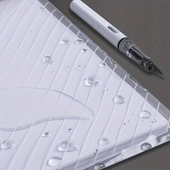 5pcs Transparent Waterproof File Bags Button Test Paper Storage