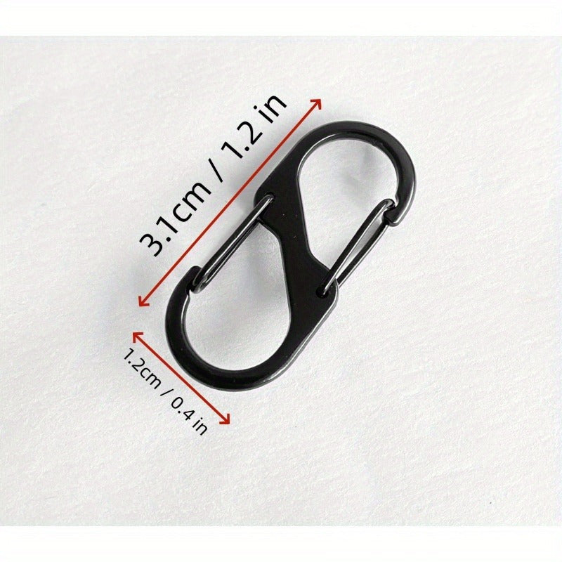 20 40pcs S shape Carabiner Alloy Snap Hook Mini Spring Clips Keychain Clip