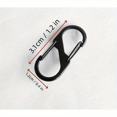 20 40pcs S shape Carabiner Alloy Snap Hook Mini Spring Clips Keychain Clip