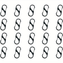 20 40pcs S shape Carabiner Alloy Snap Hook Mini Spring Clips Keychain Clip