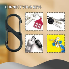 20 40pcs S shape Carabiner Alloy Snap Hook Mini Spring Clips Keychain Clip