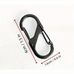 20 40pcs S shape Carabiner Alloy Snap Hook Mini Spring Clips Keychain Clip