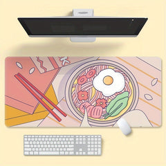 Pink Mouse Pad Computer Laptop Extended Pad Non-slip Rubber Keyboard Desktop Mat