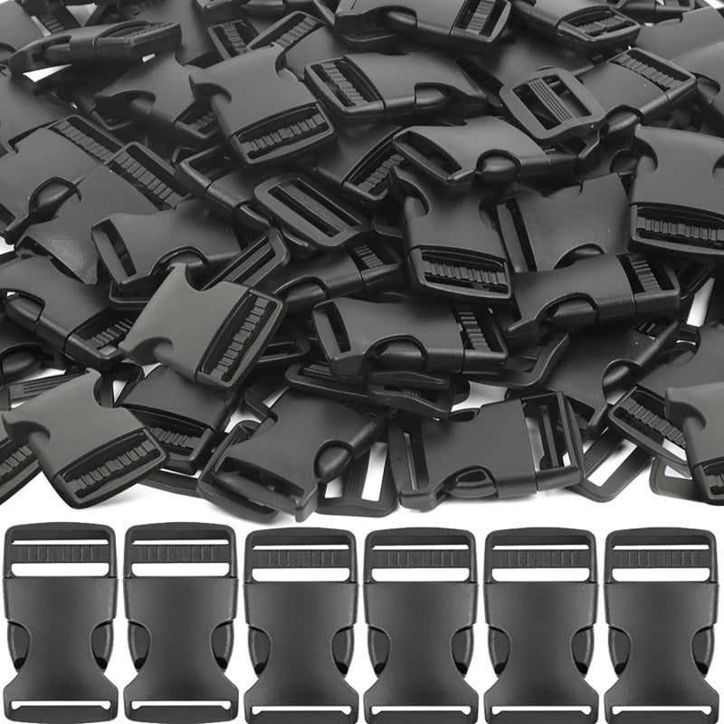 60pcs Plastic Buckles Side Release Strap For Backpack Luggage