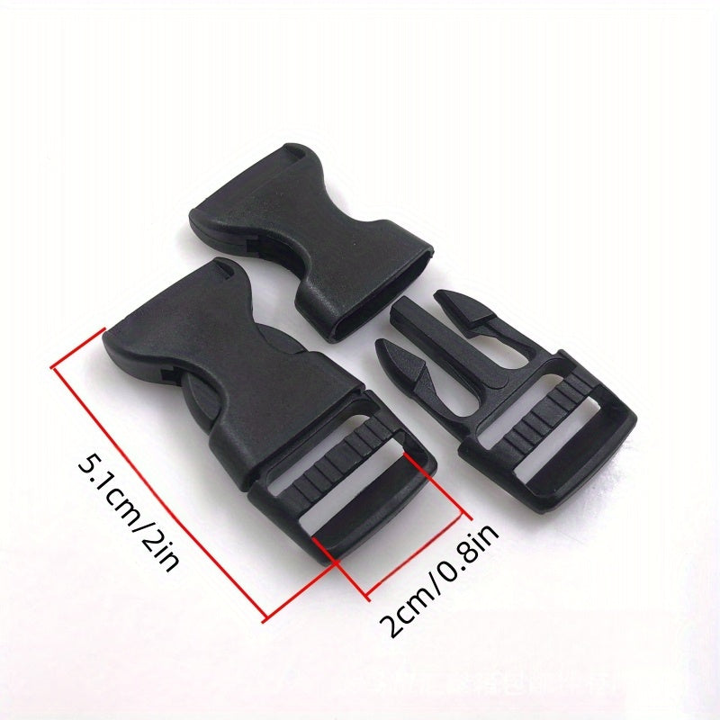 60pcs Plastic Buckles Side Release Strap Buckles For Backpack Luggage Strap