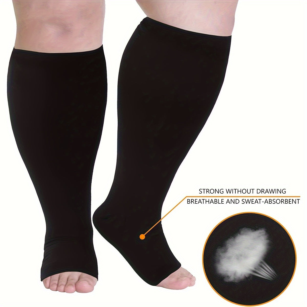 Copper Compression Socks Open Toe Sports High Elastic Circulation