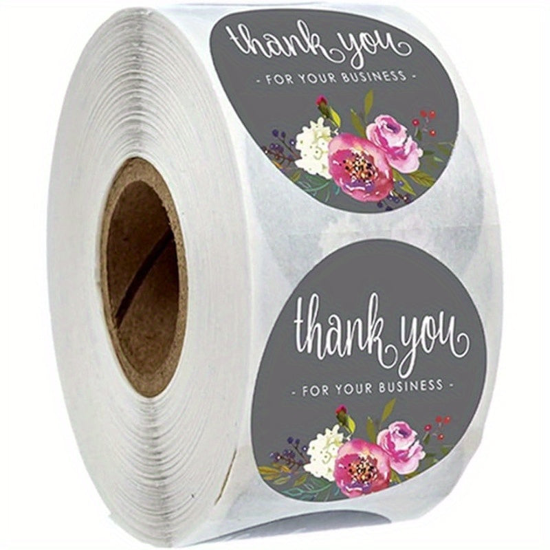 500pcs Thank You Stickers Grey Labels For DIY Stickers