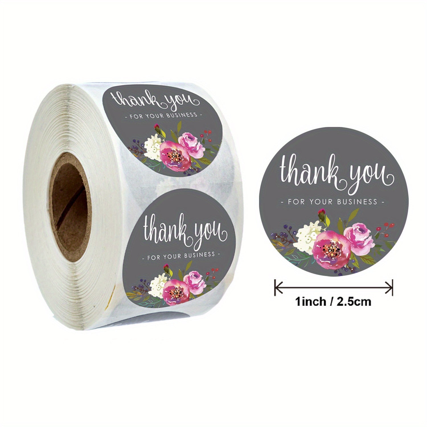 500pcs Thank You Stickers Grey Labels For DIY Stickers