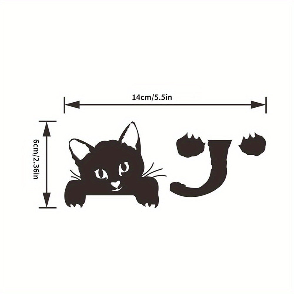 4pcs Cat Switch Stickers Decorative Room Bedroom Living Room Switch Stickers
