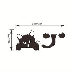 4pcs Cat Switch Stickers Decorative Room Bedroom Living Room Switch Stickers