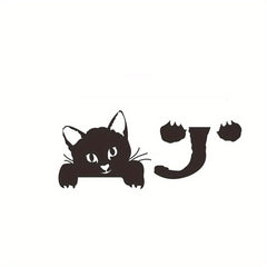 4pcs Cat Switch Stickers Decorative Room Bedroom Living Room Switch Stickers