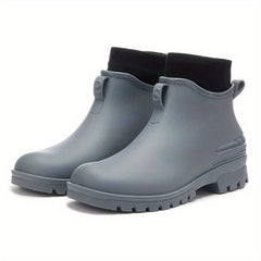 Women's Waterproof Rain Boots Elastic Band Anti-slip Heeled Comfort Shoes