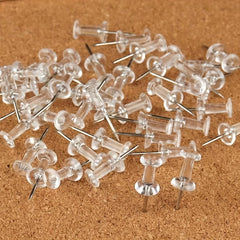 100pcs Small Transparent Plastic Nails for Photo Wall Decoration