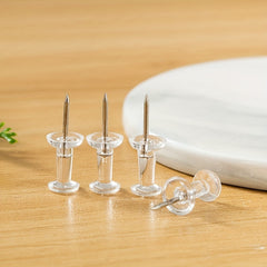 100pcs Small Transparent Plastic Nails for Photo Wall Decoration