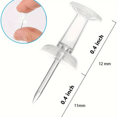 100pcs Small Transparent Plastic Nails for Photo Wall Decoration
