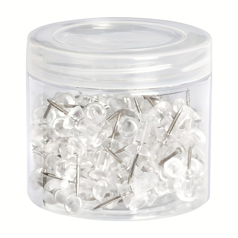 100pcs Small Transparent Plastic Nails for Photo Wall Decoration