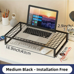 1pc Notebook Computer Stand Cooling Base Hollow Out Desktop Display Device